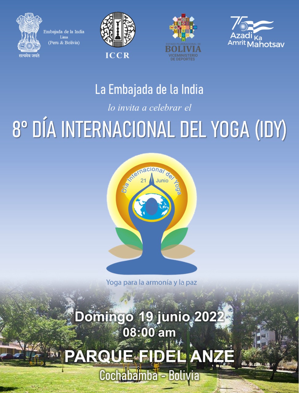 Celebration of 8th International Day of Yoga 2022 - Yoga event organised in Cochabamba, Bolivia